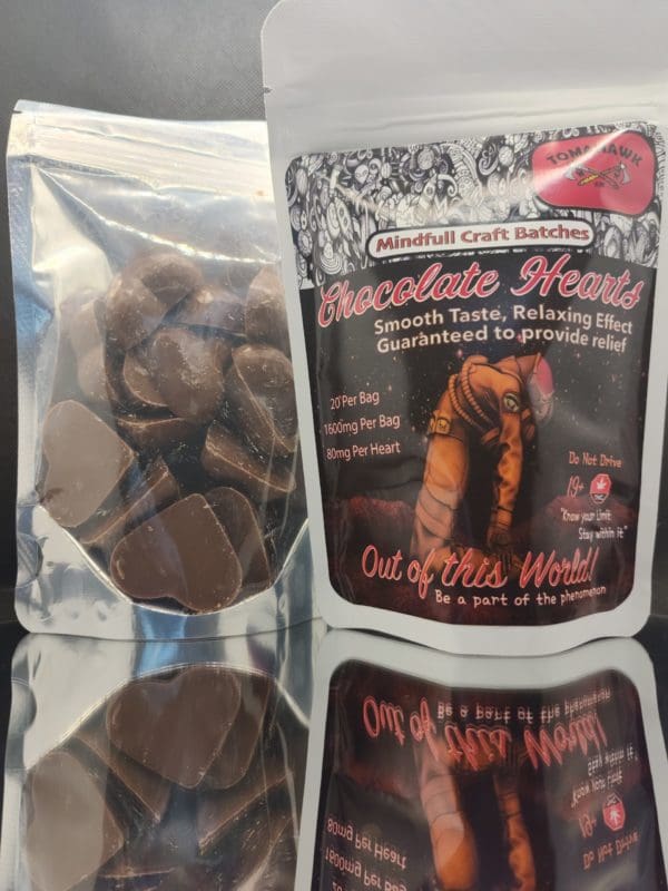 THC Tomahawk Chocolate Hearts 80mg